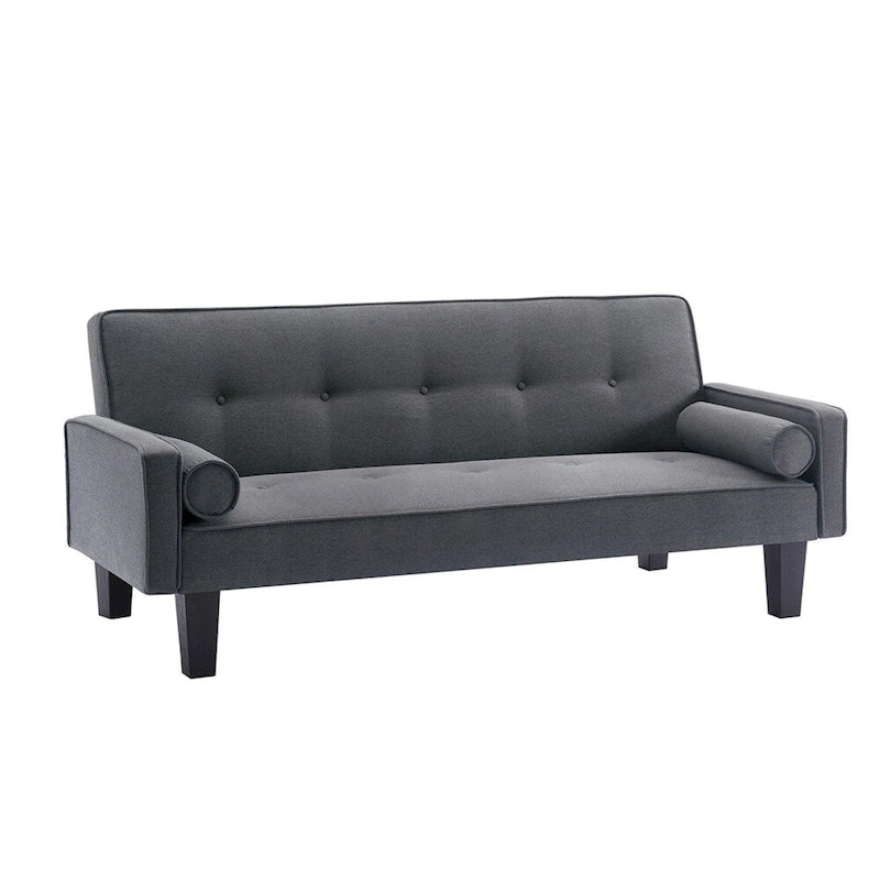 Living room sofa convertible into sofa bed includes two pillows 19