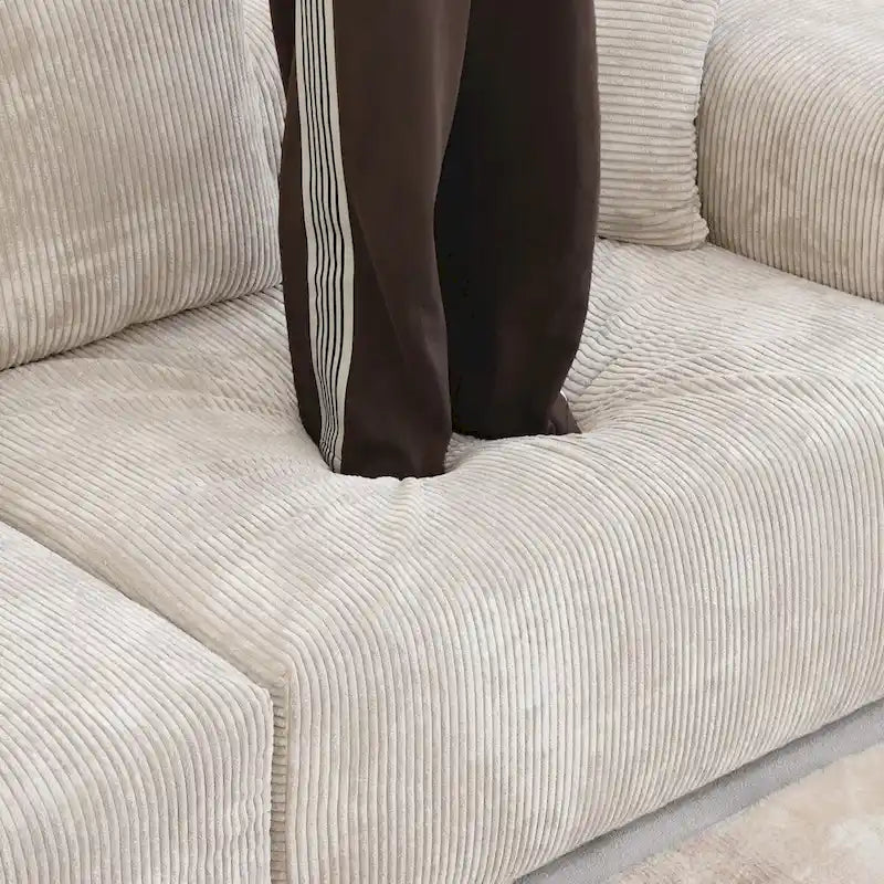 U-Shaped Luxurious Modular Sectional Couch with Chaise Ottoman 9