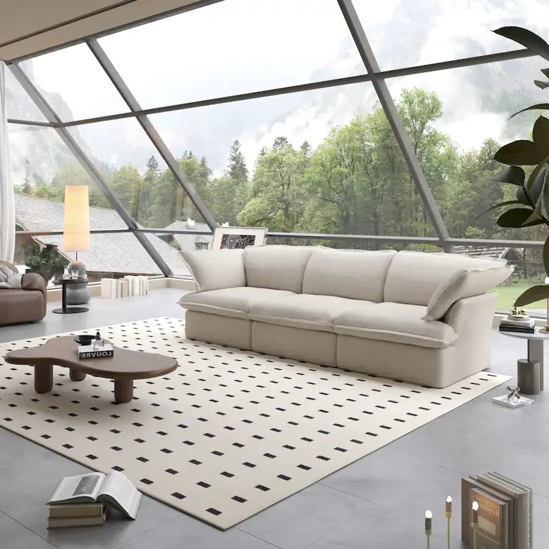 Modern Modular Sectional Sofa for Living Room 3 Seat, Comfy Convertible Sectional Sofas Couches 3