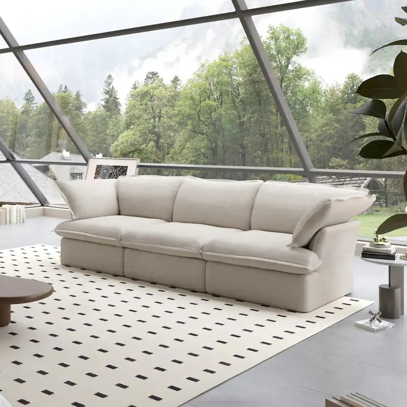 Modern Modular Sectional Sofa for Living Room 3 Seat, Comfy Convertible Sectional Sofas Couches 4