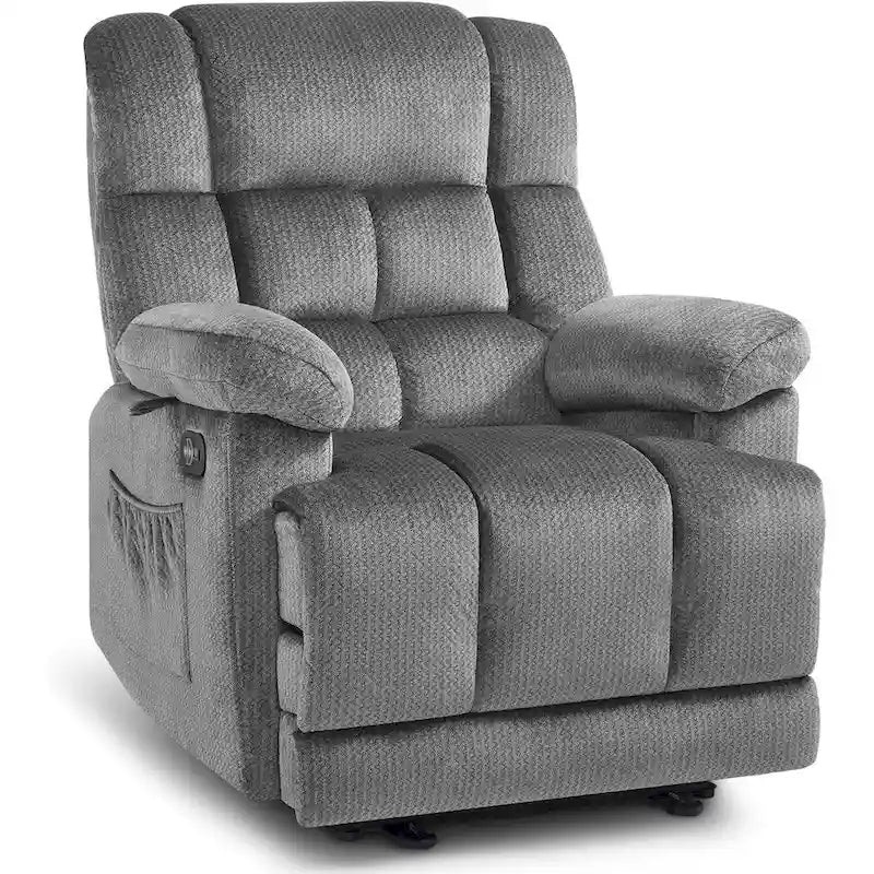 MCombo Electric Power Recliner Chair for Living Room with Heat and Massage, Fabric R6233 4