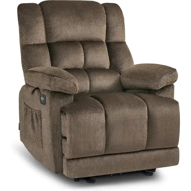 MCombo Electric Power Recliner Chair for Living Room with Heat and Massage, Fabric R6233 17