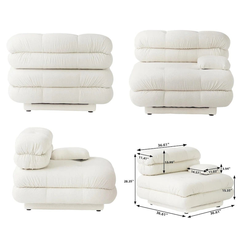 146 Convertible Modular Sectional Sofa, U-Shaped Luxury Modern 6-Seat Couch Sectional with Chaise Ottomans for Living Room 11