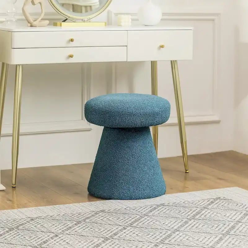 Adeco Mushroom Ottoman Large Soft Foot Stool for Living Room Bedroom 34
