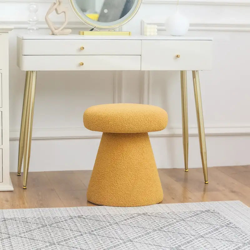 Adeco Mushroom Ottoman Large Soft Foot Stool for Living Room Bedroom 35