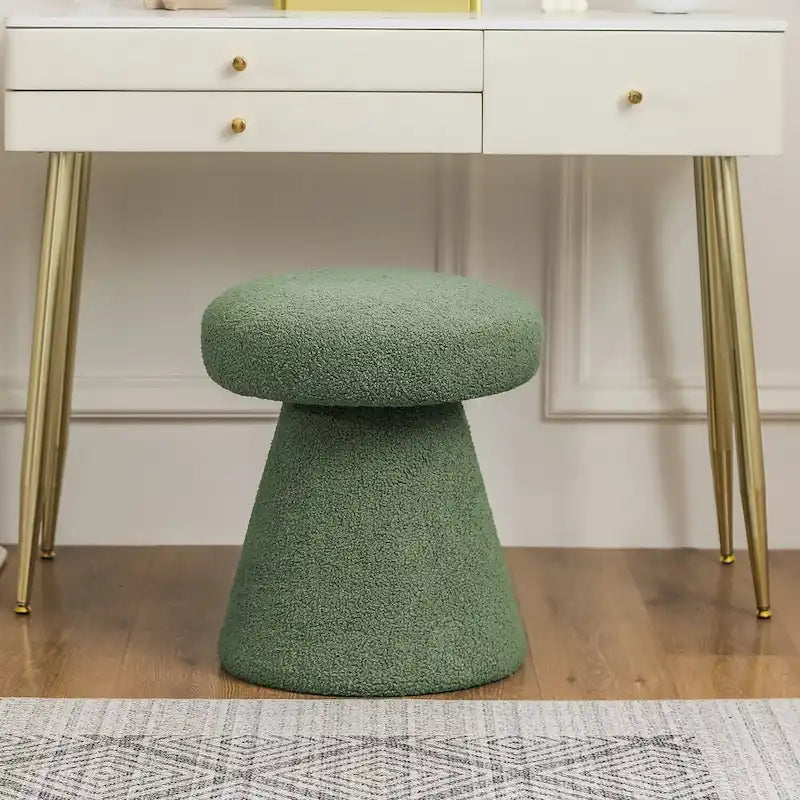 Adeco Mushroom Ottoman Large Soft Foot Stool for Living Room Bedroom 4