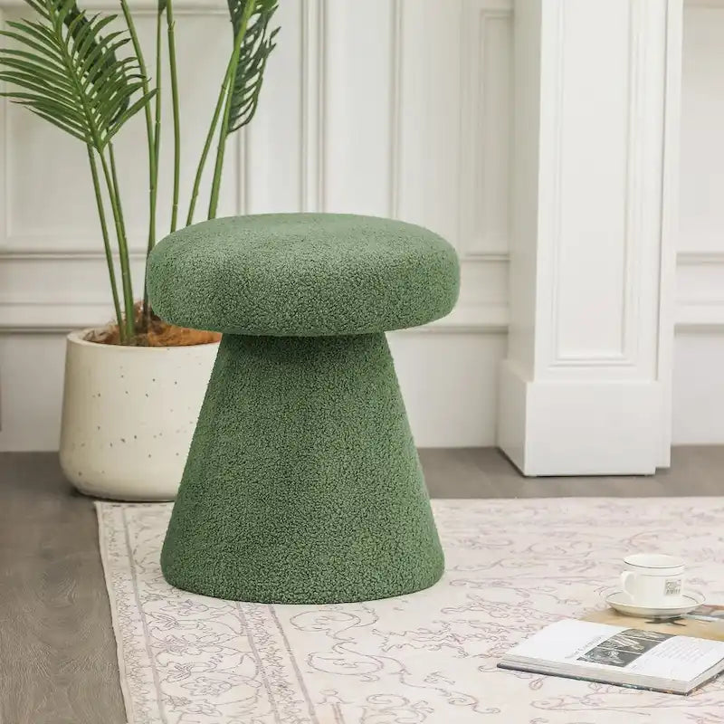 Adeco Mushroom Ottoman Large Soft Foot Stool for Living Room Bedroom 5