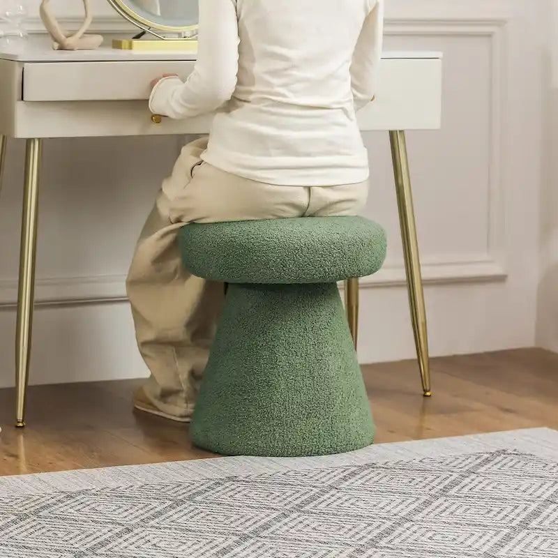 Adeco Mushroom Ottoman Large Soft Foot Stool for Living Room Bedroom 8