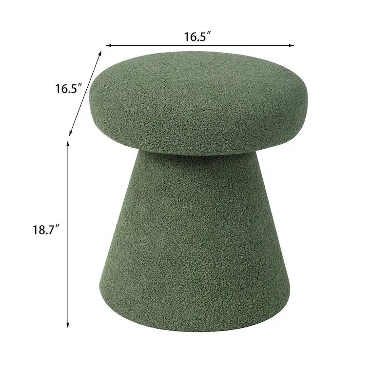 Adeco Mushroom Ottoman Large Soft Foot Stool for Living Room Bedroom 11