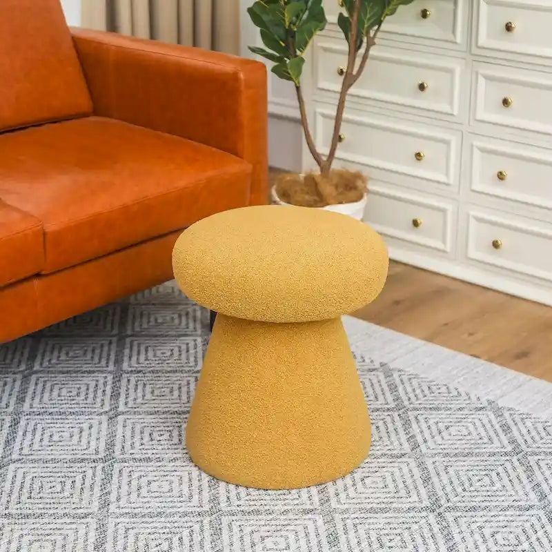 Adeco Mushroom Ottoman Large Soft Foot Stool for Living Room Bedroom 15