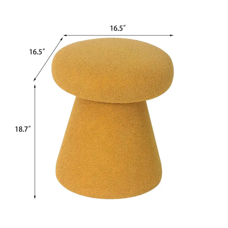 Adeco Mushroom Ottoman Large Soft Foot Stool for Living Room Bedroom 17