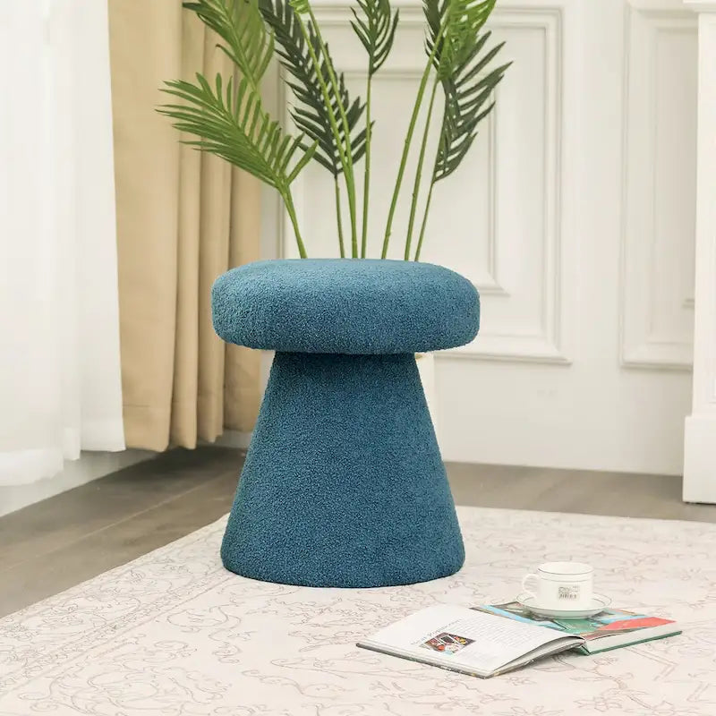Adeco Mushroom Ottoman Large Soft Foot Stool for Living Room Bedroom 23