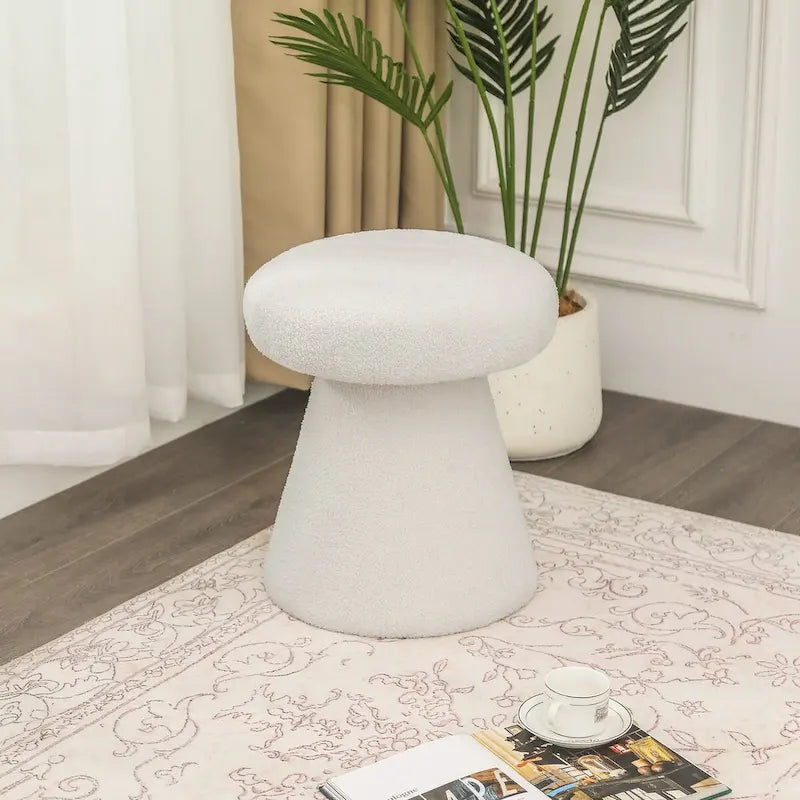 Adeco Mushroom Ottoman Large Soft Foot Stool for Living Room Bedroom 28