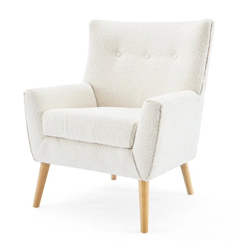 Almond Boucle Tufted Back Accent Chair by Christopher Knight Home 4