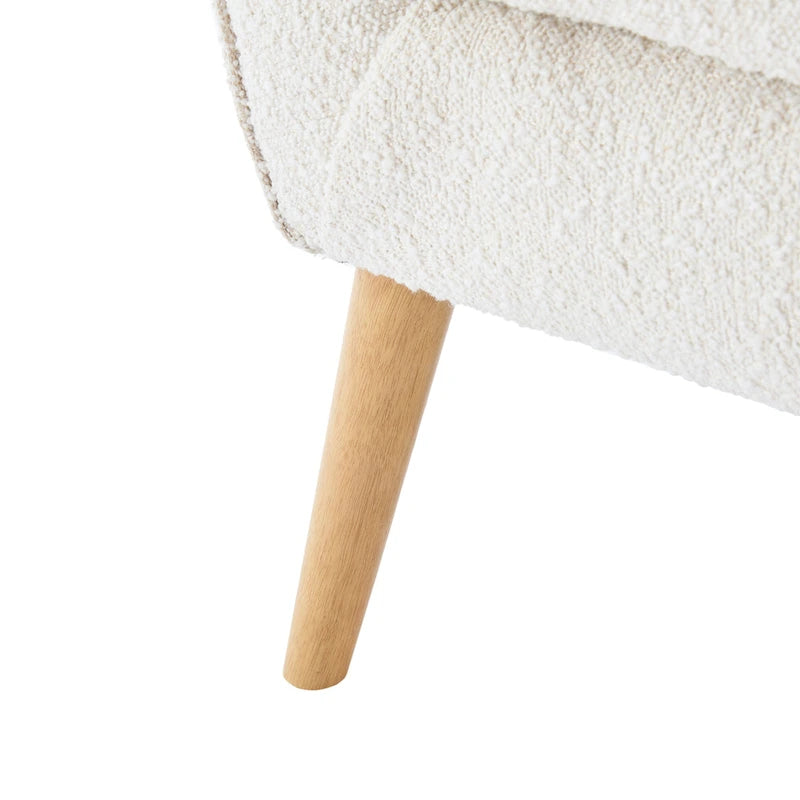 Almond Boucle Tufted Back Accent Chair by Christopher Knight Home 10