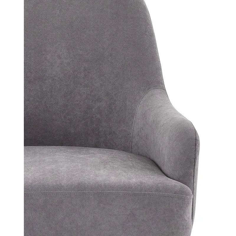 Poltrona accent in velluto Mid-Century con braccioli inclinati 3