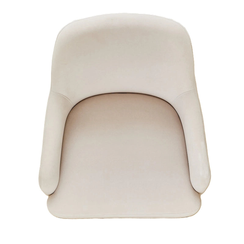 Poltrona accent in velluto Mid-Century con braccioli inclinati 9
