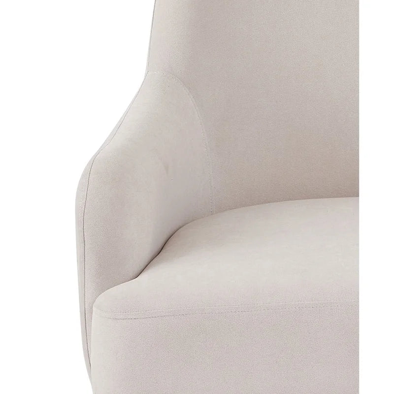 Poltrona accent in velluto Mid-Century con braccioli inclinati 10