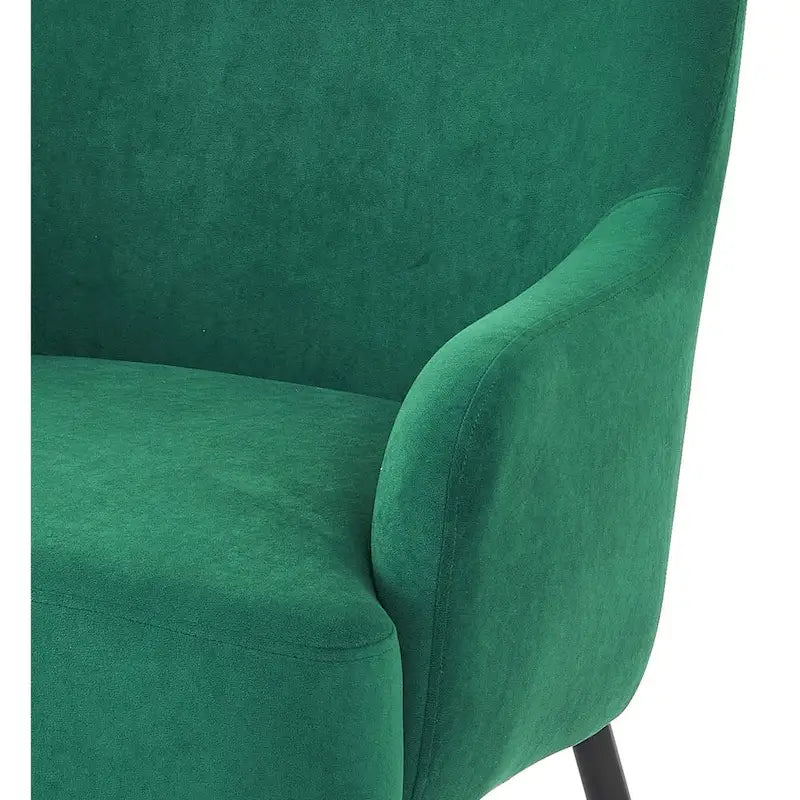 Poltrona accent in velluto Mid-Century con braccioli inclinati 22