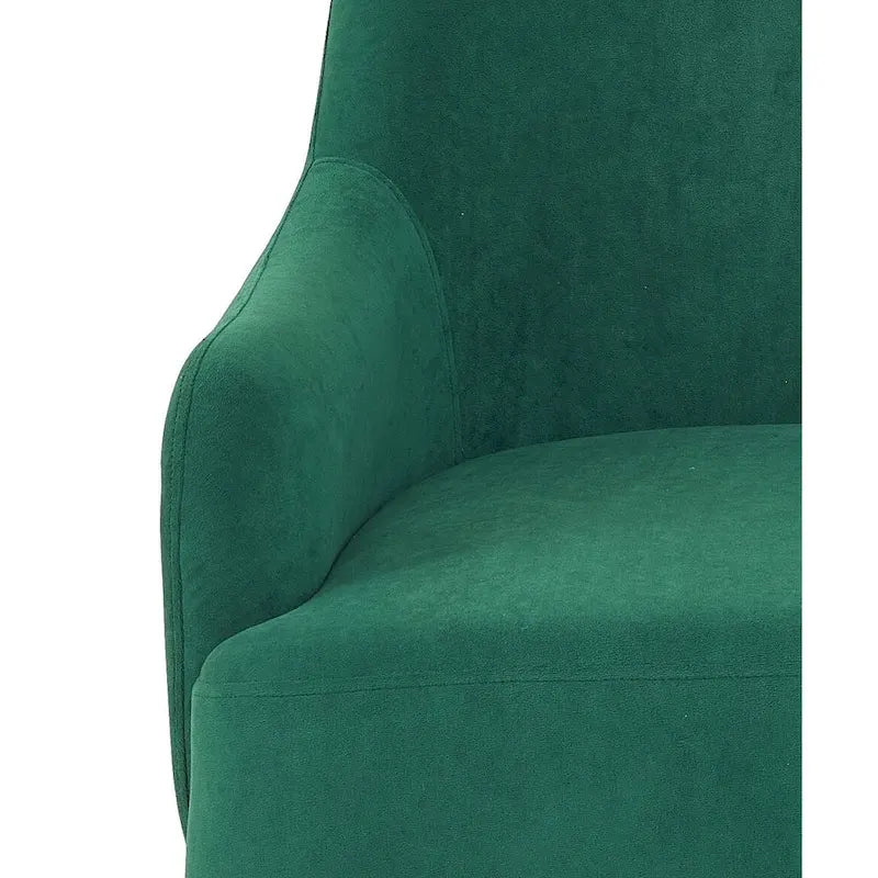 Poltrona accent in velluto Mid-Century con braccioli inclinati 24