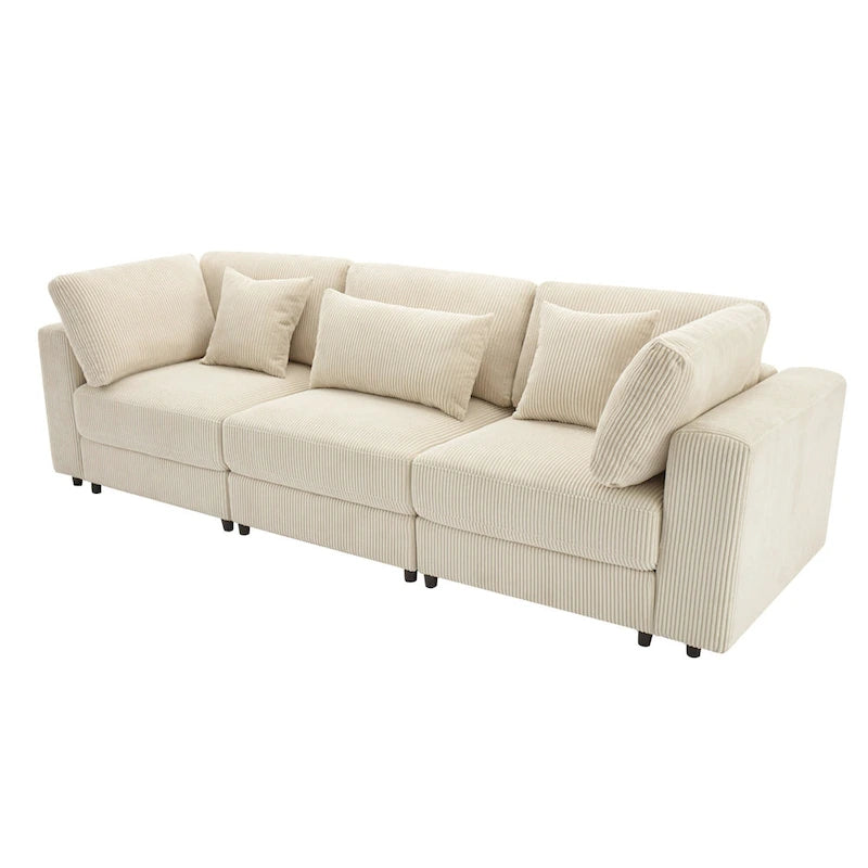 105 Sofa with Cushions and 5 Pillows 5