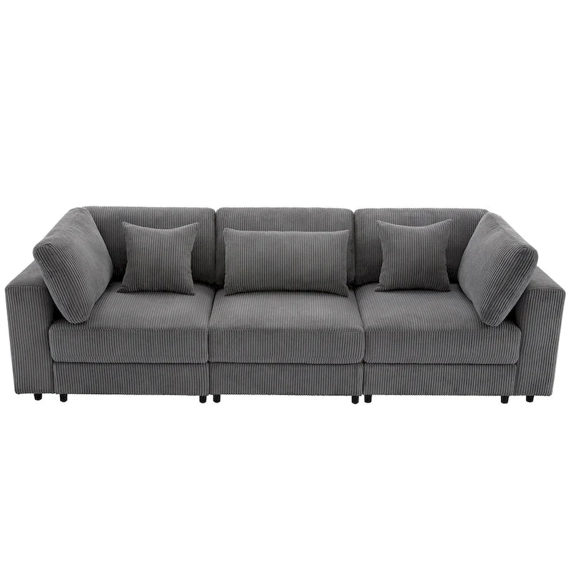 105 Sofa with Cushions and 5 Pillows 11