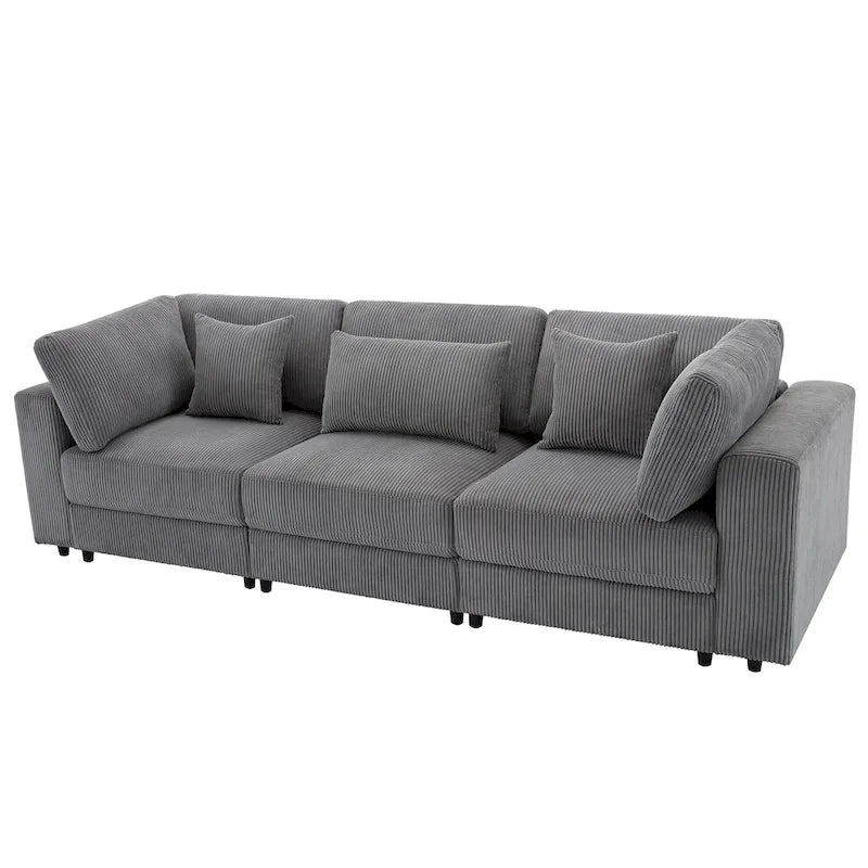 105 Sofa with Cushions and 5 Pillows 12
