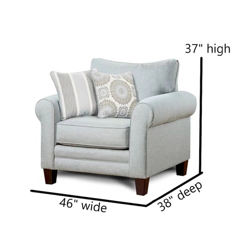 Grand Mist Grey Accent Chair 3