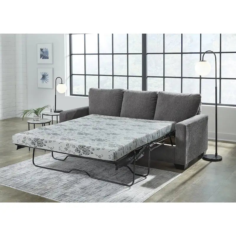Signature Design by Ashley Rannis Pewter Queen Sofa Sleeper - 85W x 40D x 39H 8