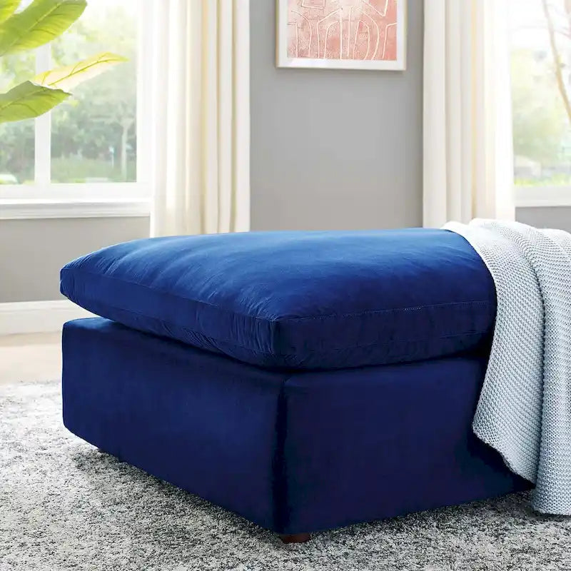 Commix Down Filled Overstuffed Performance Velvet Ottoman 17