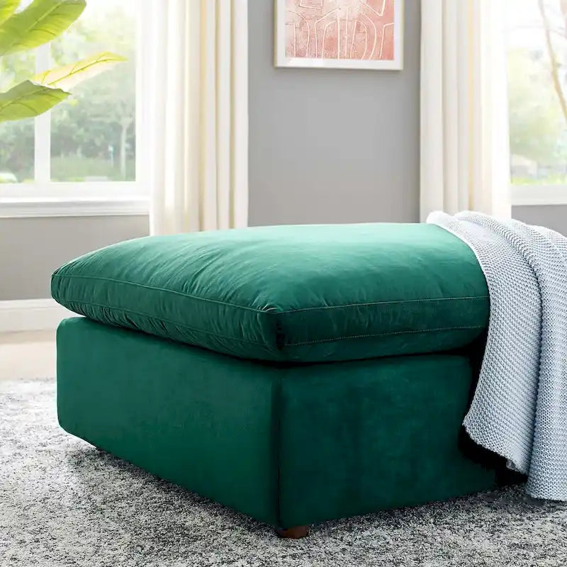 Commix Down Filled Overstuffed Performance Velvet Ottoman 23