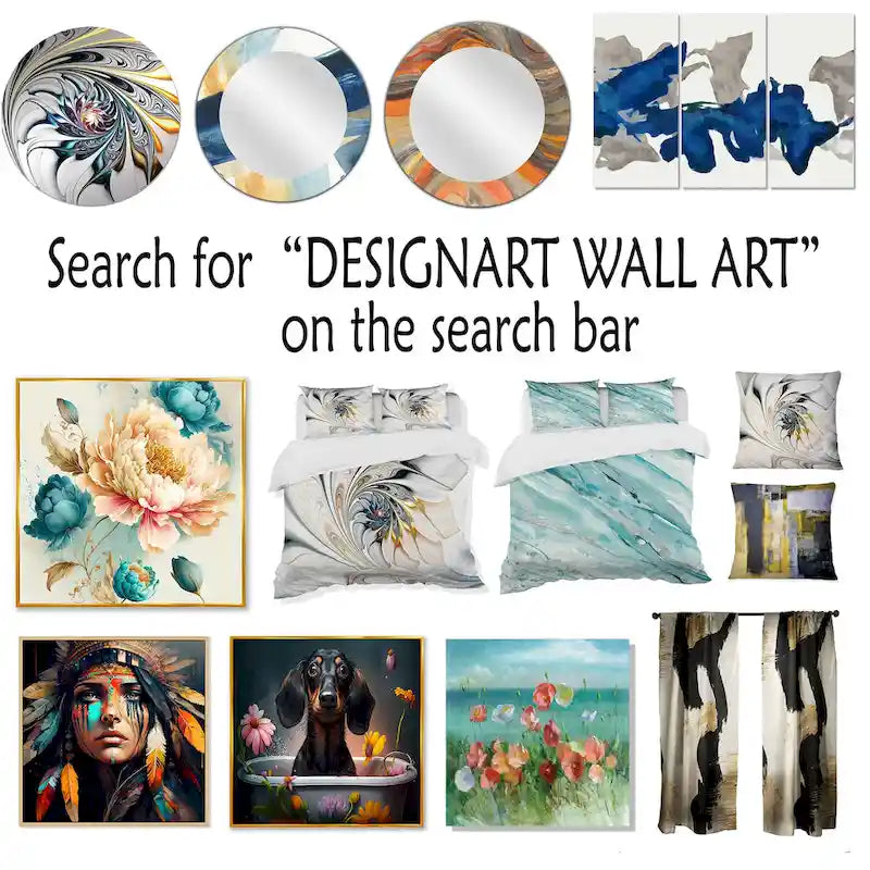 Sedia d'accento e poltrona moderna Designart Marble Serenity Colorful Gray Watercolor Waves I, con forme astratte e rivestimento imbottito 8