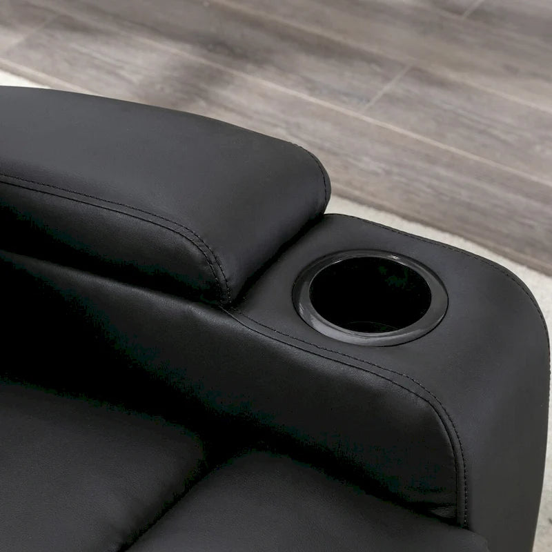 Manual Rocking Recliner Chair with Massage and Cup Holders 6