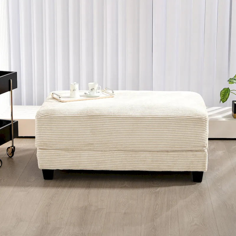 The Contemporary Oversized Corduroy Ottoman