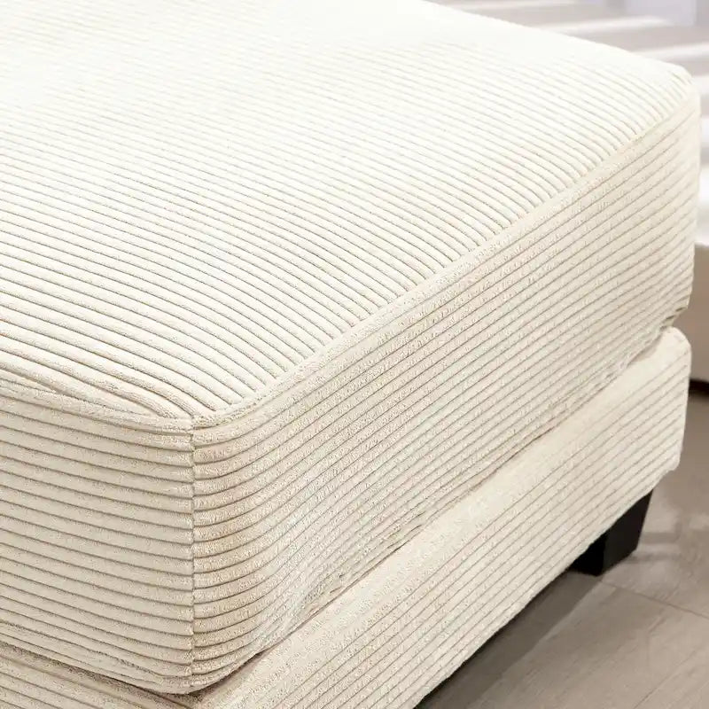 The Contemporary Oversized Corduroy Ottoman 9