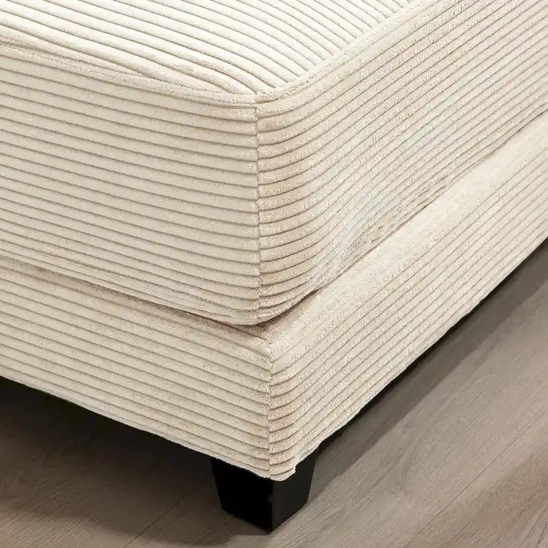 The Contemporary Oversized Corduroy Ottoman 10
