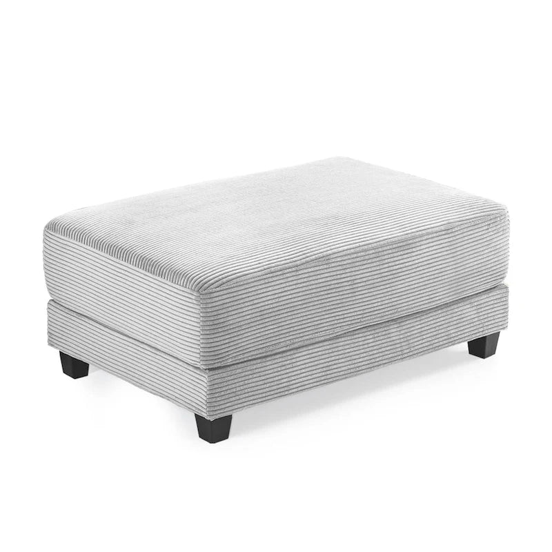 The Contemporary Oversized Corduroy Ottoman 13