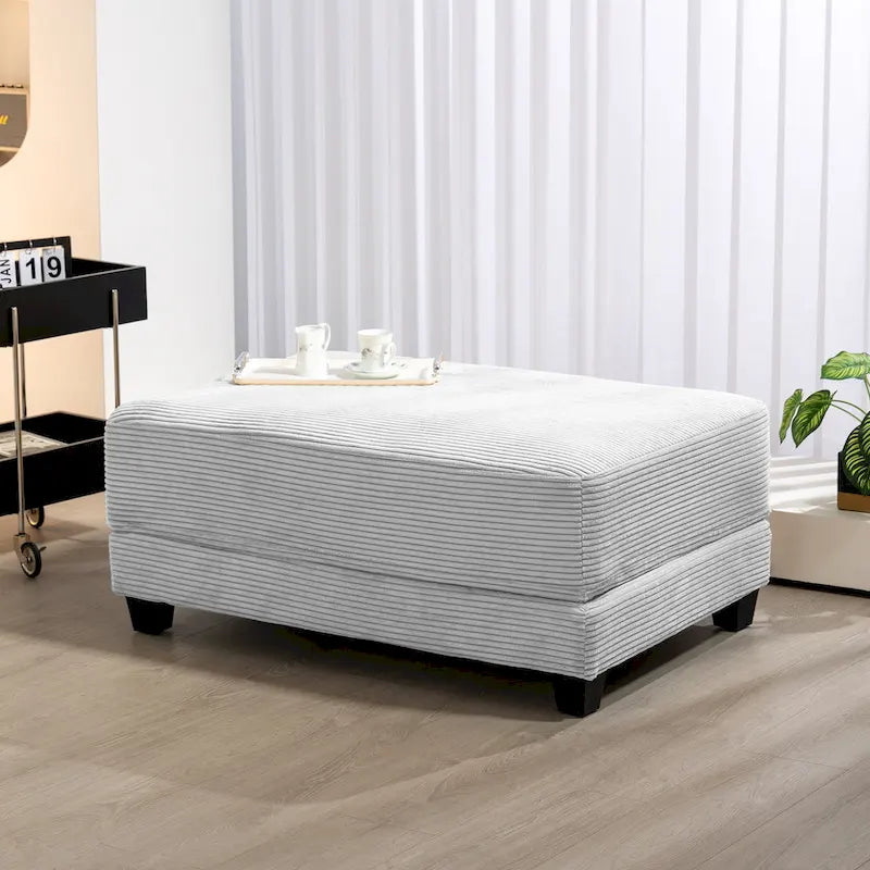 The Contemporary Oversized Corduroy Ottoman 15