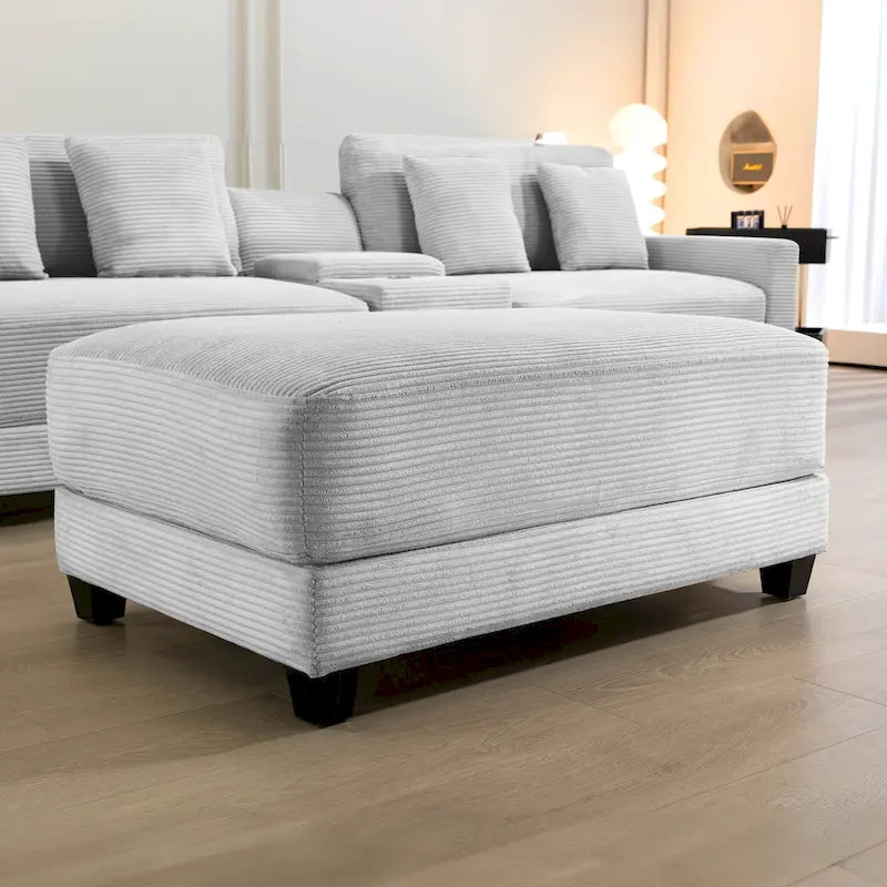 The Contemporary Oversized Corduroy Ottoman 16