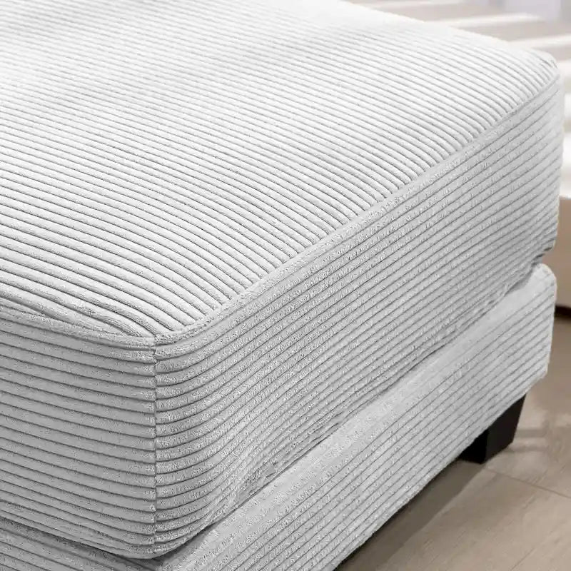 The Contemporary Oversized Corduroy Ottoman 18
