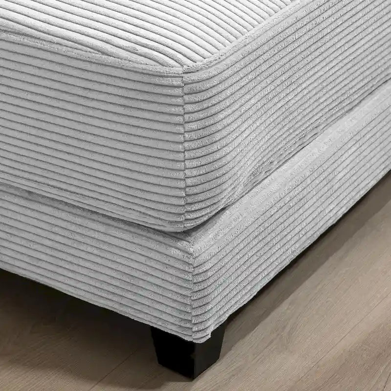 The Contemporary Oversized Corduroy Ottoman 19
