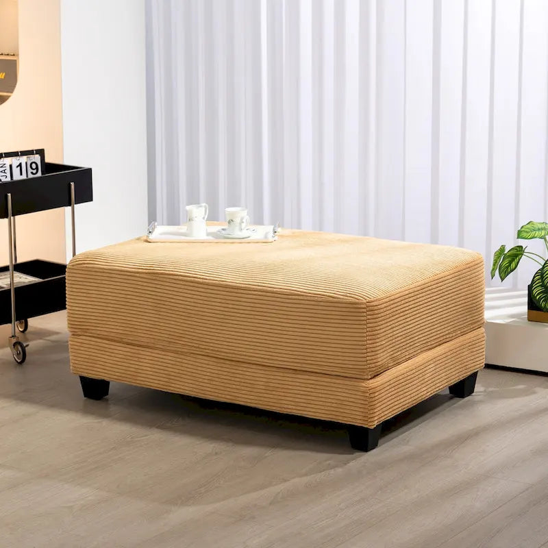 The Contemporary Oversized Corduroy Ottoman 25