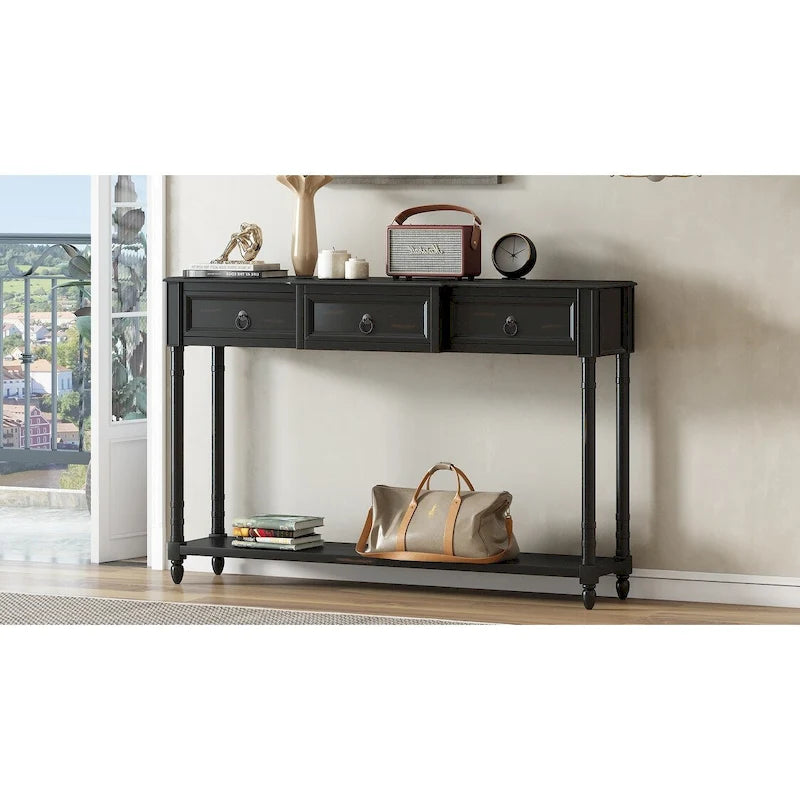 Console Table Sofa Table with Drawers for Entryway 38