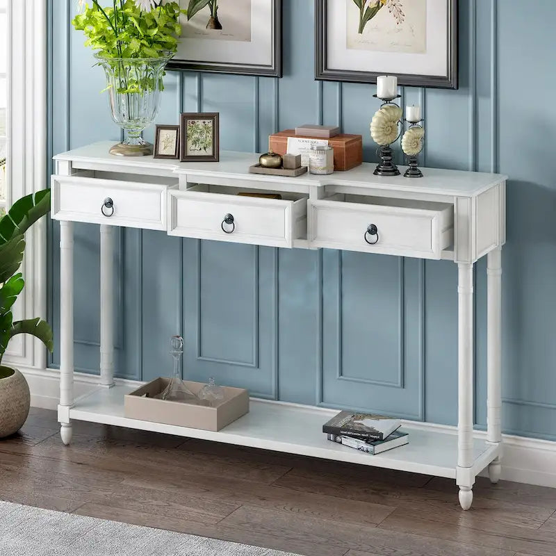 Console Table Sofa Table with Drawers for Entryway 3