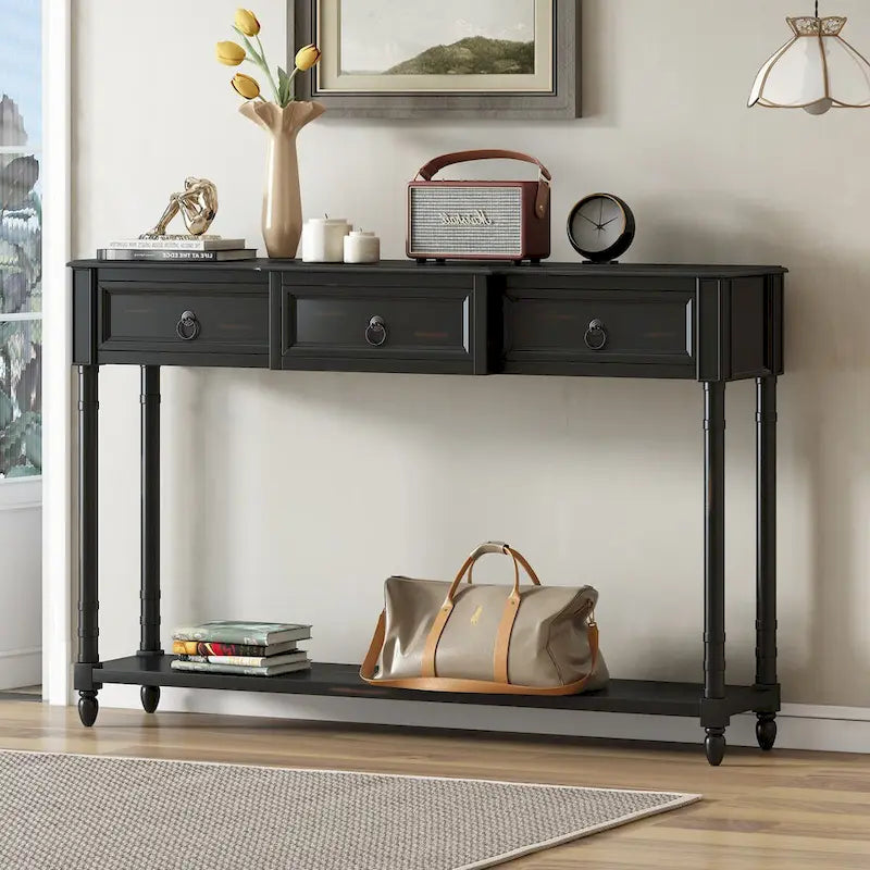 Console Table Sofa Table with Drawers for Entryway 8
