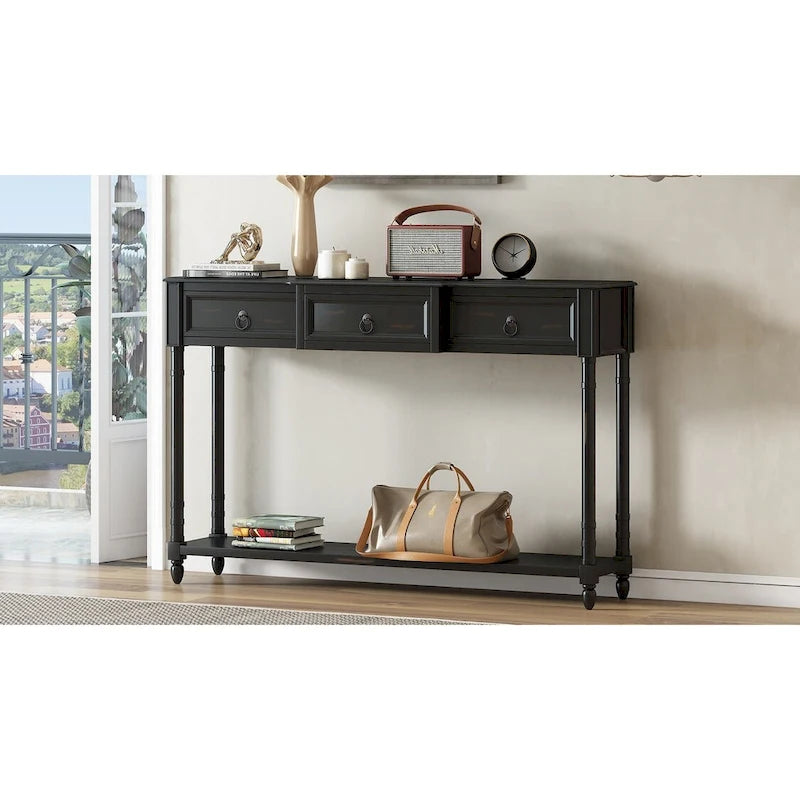 Console Table Sofa Table with Drawers for Entryway 23