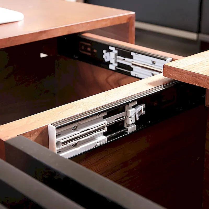 Mid-Century Modern Square Coffee Table Walnut Wood Finish Living Room Table 5