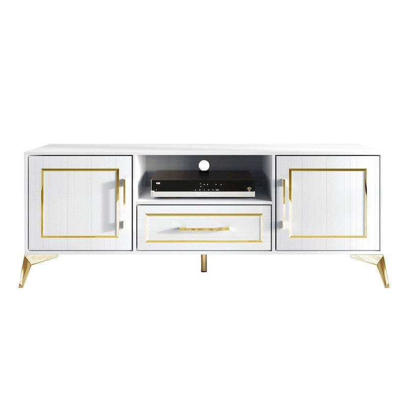 CraftPorch Contemporary TV Stand Console In White - n/a 10