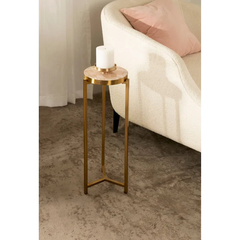 Kate and Laurel Aguilar Glam Drink Table - 9x9x23 5
