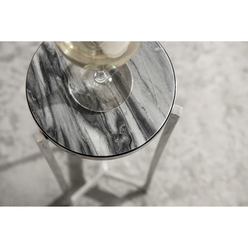 Kate and Laurel Aguilar Glam Drink Table - 9x9x23 7